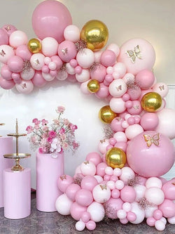 Baby shower decor package Girl themed with pink balloons and butterflies