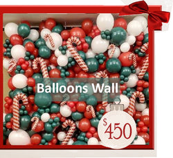 Christmas Themed Balloons wall