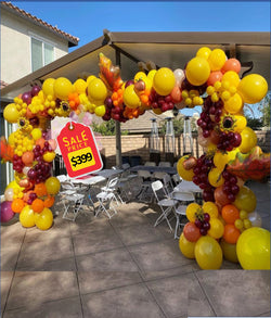 Outdoor full balloons arch thanksgiving decorations