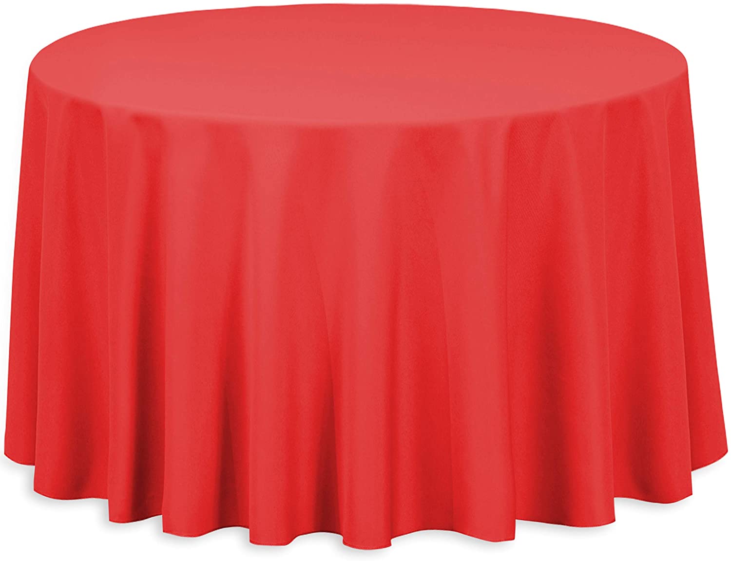 Red 108 inches Round Tablecloth Rental Orlando Party Express