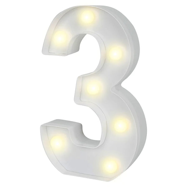 Rental of Light numbers in decor packages