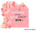 Half organic garland with CUSTOM backdrop