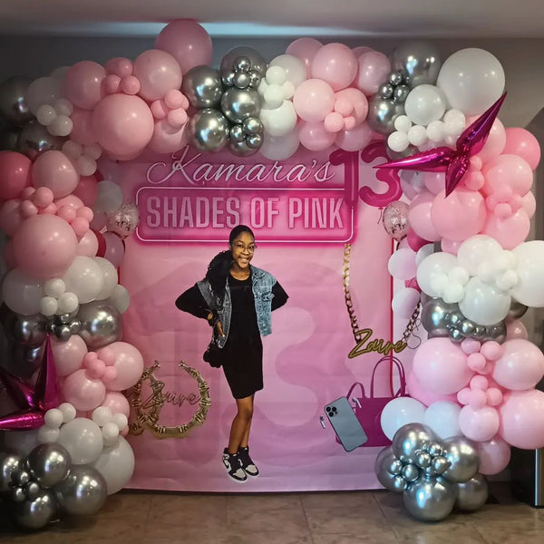 Full organic garland with CUSTOM backdrop