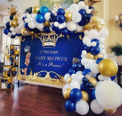 Royal blue little prince themed baby shower