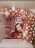 Half organic garland with CUSTOM backdrop