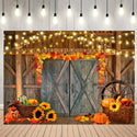 Half balloons arch and backdrop thanksgiving