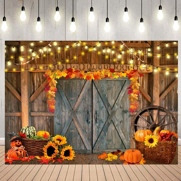 Half balloons arch and backdrop thanksgiving