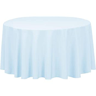 Baby Blue 90 inches Round Tablecloth Rental