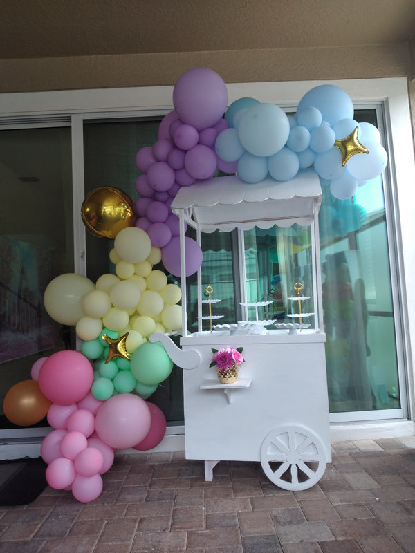 Wood Candy cart for Decor Rental
