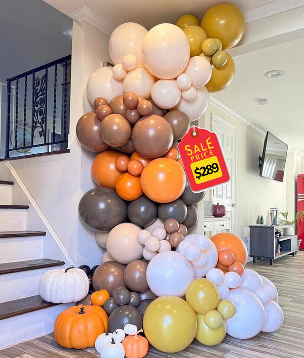 Floor to roof balloons arch thanksgiving