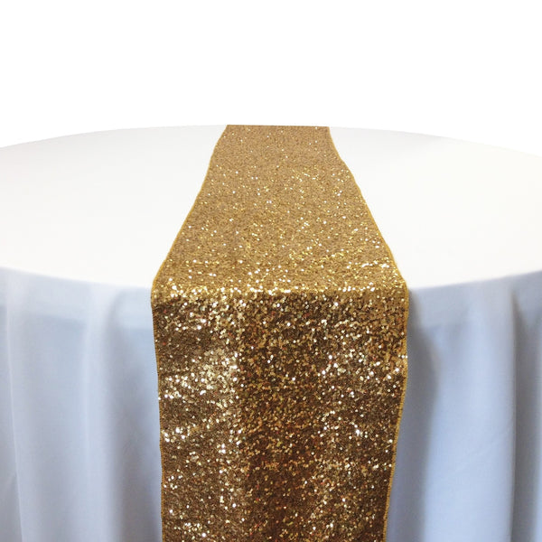 Gold Sequin Table Runner Glitter Rental