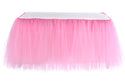 Pink Tutu Tulle Table Skirt for rent