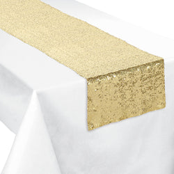 Gold Sequin Table Runner Glitter Rental