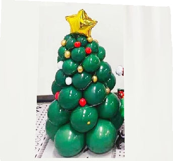 Mini Christmas tree with balloons