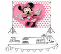 Minnie black ears balloons arch and pink ribbon