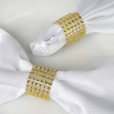 Gold Rhinestone Napkin Rings Rental