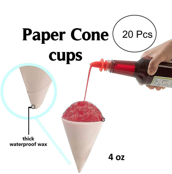 Paper Snow cone Cups 4 oz