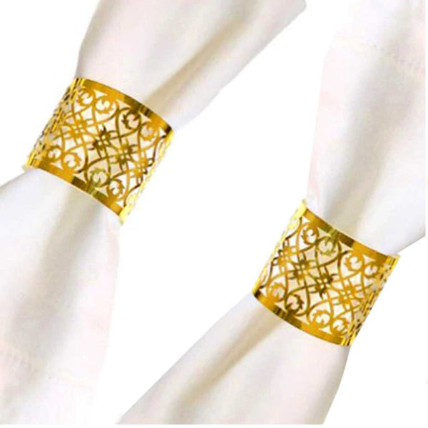 Gold Rhinestone Napkin Rings Rental