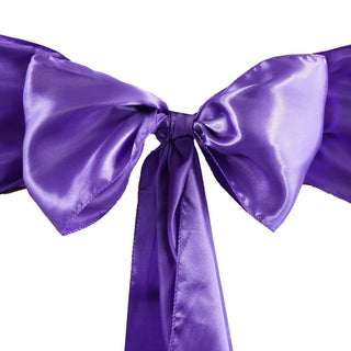 Purple Satin Chair Sash rent