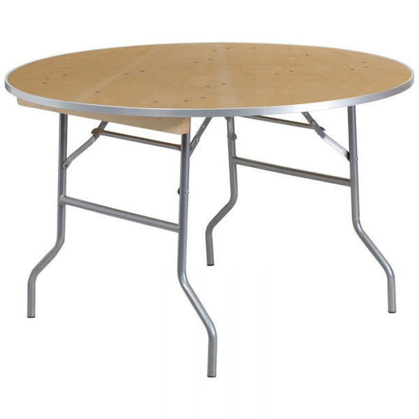 Round Wood Tables Rental