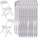 White folding chairs for rent