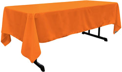 Orange Fabric Rectangular Tablecloth 60 x 108 inch