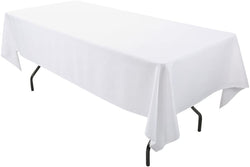 White rectangular Tablecloth 60 x 102 inch Rental