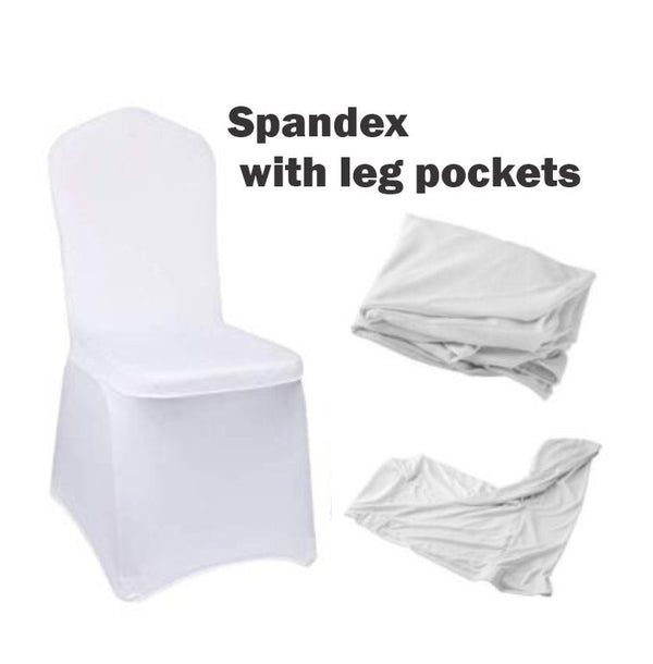 White Covers for Chair Spandex  (Only the cover)