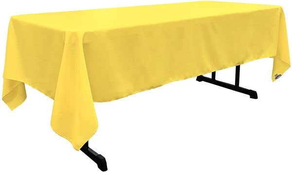 Yellow Fabric Rectangular Tablecloth 60 x 108 inch